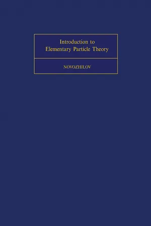 Introduction to Elementary Particle Theory