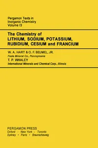 The Chemistry of Lithium, Sodium, Potassium, Rubidium, Cesium and Francium_cover