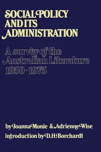 Social Policy and Its Administration_cover