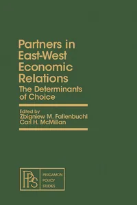 Partners in East-West Economic Relations_cover