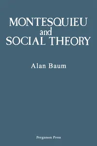 Montesquieu and Social Theory_cover