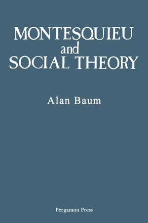 Montesquieu and Social Theory