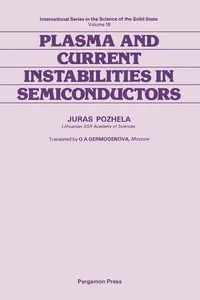 Plasma and Current Instabilities in Semiconductors_cover