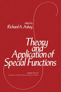 Theory and Application of Special Functions_cover