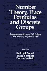 Number Theory, Trace Formulas and Discrete Groups_cover