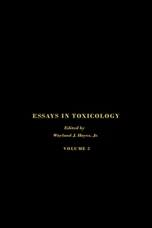 Essays in Toxicology