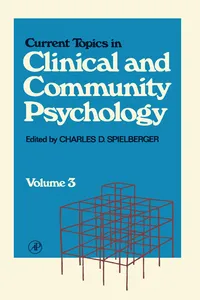 Current Topics in Clinical and Community Psychology_cover