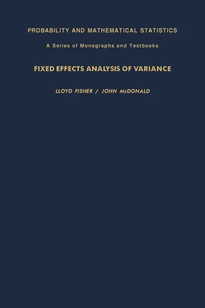 Fixed Effects Analysis of Variance