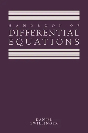 Handbook of Differential Equations