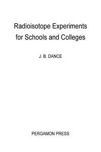 Radioistope Experiments for Schools and Colleges_cover