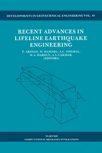 Recent Advances in Lifeline Earthquake Engineering_cover