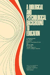 A Biological and Psychological Background to Education_cover