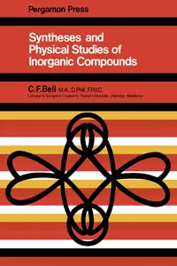 Syntheses and Physical Studies of Inorganic Compounds_cover