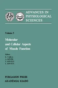 Molecular and Cellular Aspects of Muscle Function_cover