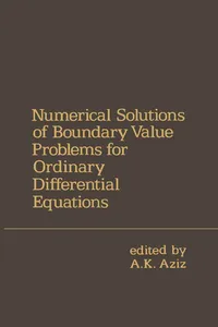 Numerical Solutions of Boundary Value Problems for Ordinary Differential Equations_cover