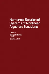 Numerical Solution of Systems of Nonlinear Algebraic Equations_cover