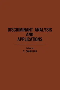 Discriminant Analysis and Applications_cover