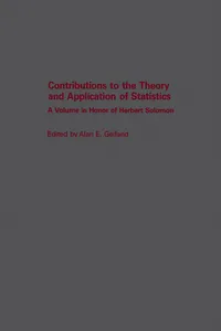 Contributions to the Theory and Application of Statistics_cover