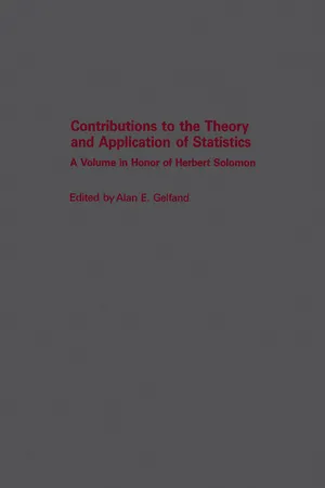 Contributions to the Theory and Application of Statistics