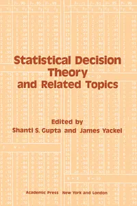 Statistical Decision Theory and Related Topics_cover