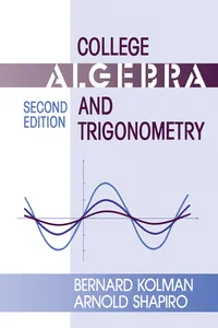 College Algebra and Trigonometry_cover