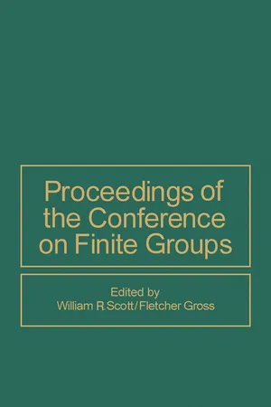 Proceedings of the Conference on Finite Groups