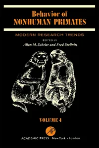 Behavior of Nonhuman Primates_cover