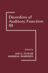 Disorders of Auditory Function_cover