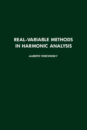 Real-Variable Methods in Harmonic Analysis