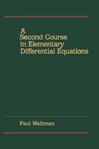 A Second Course in Elementary Differential Equations_cover