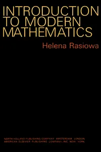 Introduction to Modern Mathematics_cover