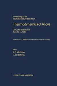 Proceedings of the International Symposium on Thermodynamics of Alloys_cover