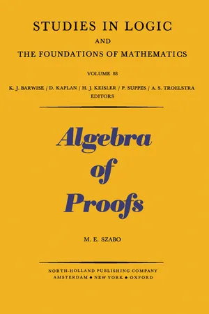 Algebra of Proofs