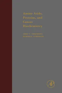 Amino Acids, Proteins and Cancer Biochemistry_cover