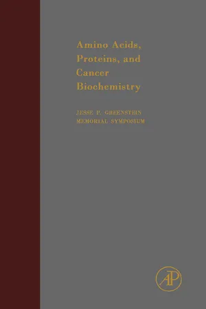 Amino Acids, Proteins and Cancer Biochemistry