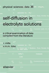 Self-diffusion in Electrolyte Solutions_cover