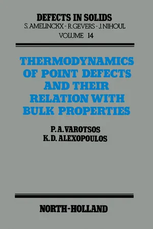 Thermodynamics of Point Defects and Their Relation with Bulk Properties