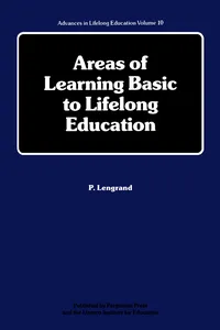 Areas of Learning Basic to Lifelong Education_cover