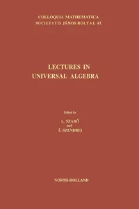 Lectures in Universal Algebra_cover