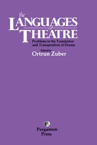 The Languages of Theatre_cover