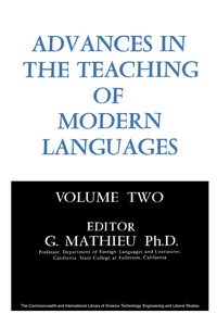 Advances in the Teaching of Modern Languages_cover