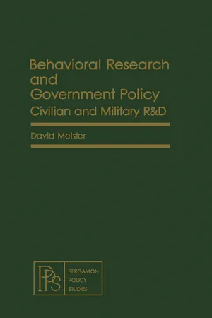 Behavioral Research and Government Policy