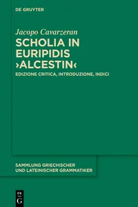 Scholia in Euripidis ›Alcestin‹_cover