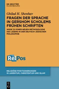 Fragen der Sprache in Gershom Scholems frühen Schriften_cover