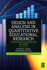 Design and Analysis in Quantitative Educational Research_cover