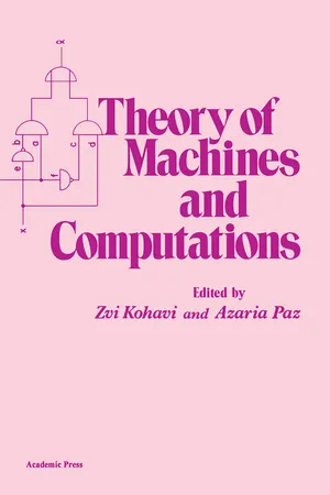 Theory of Machines and Computations