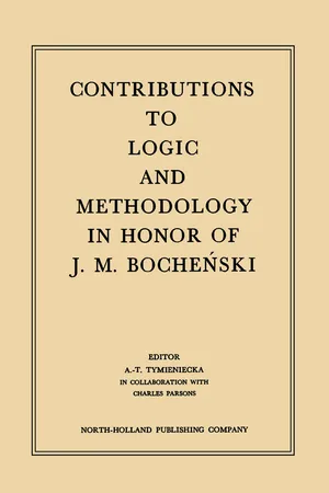 Contributions to Logic and Methodology