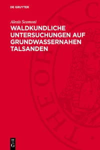 Waldkundliche Untersuchungen auf Grundwassernahen Talsanden_cover