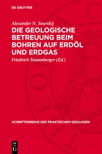 Die geologische Betreuung beim Bohren auf Erdöl und Erdgas_cover