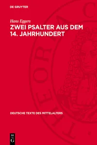 Zwei Psalter aus dem 14. Jahrhundert_cover